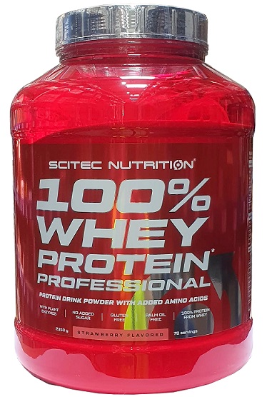 Scitec Nutrition 100% Whey Protein Professional, Strawberry - 2350g