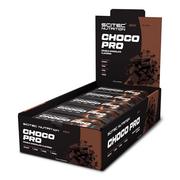 Scitec Nutrition Choco Pro Bar, Double Chocolate - 20 x 50g