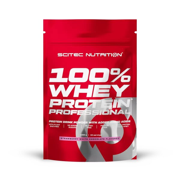 Scitec Nutrition 100% Whey Protein Professional, Strawberry White Chocolate - 1000g