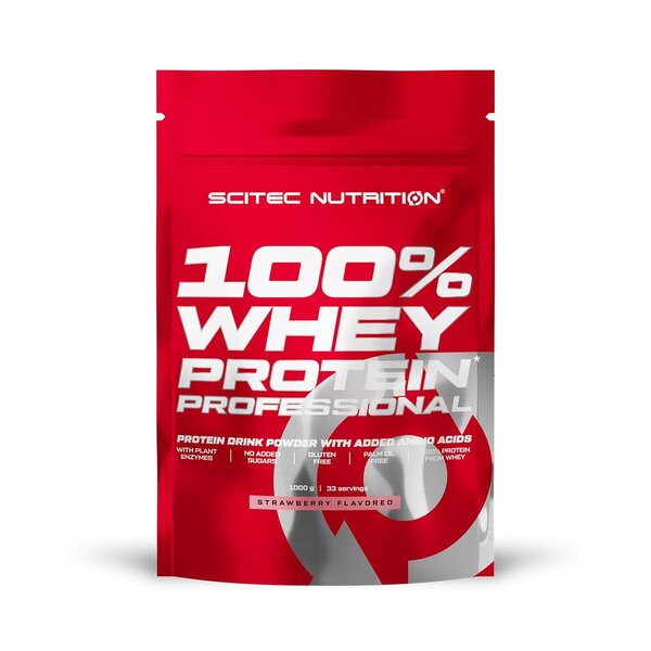 Scitec Nutrition 100% Whey Protein Professional, Strawberry - 1000g