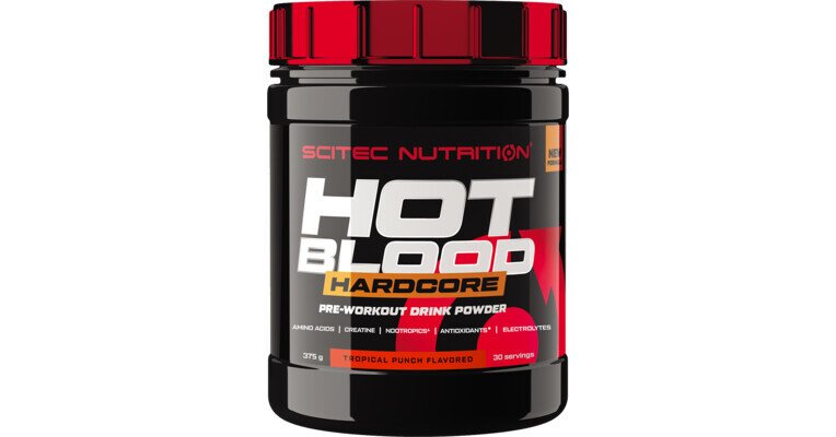 Scitec Nutrition Hot Blood Hardcore, Tropical Punch - 375g