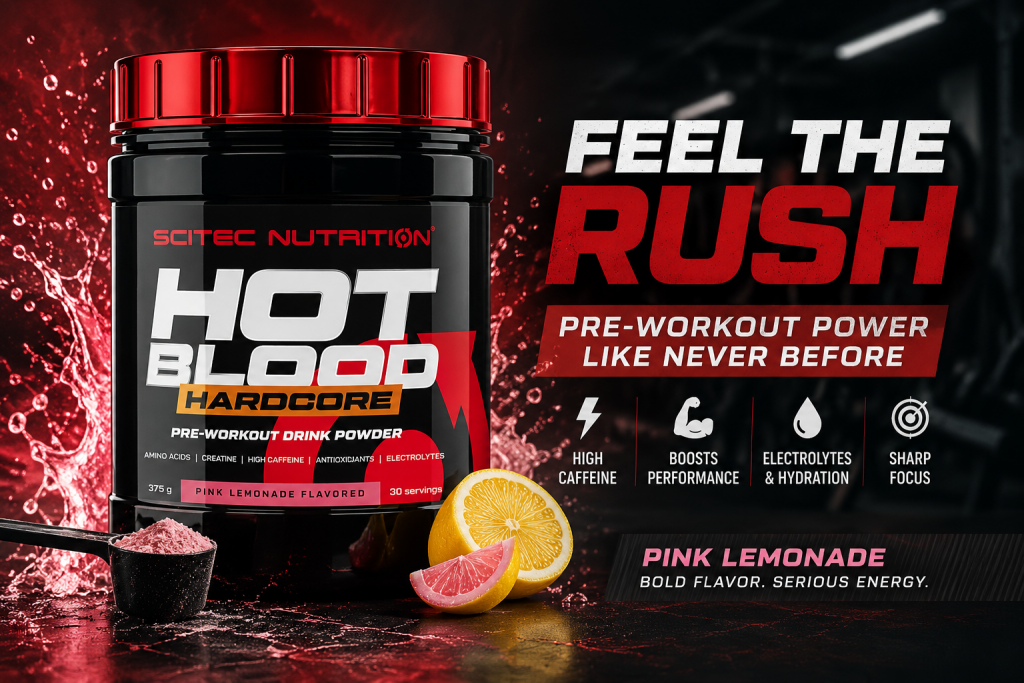 Scitec Nutrition Hot Blood Hardcore Pink Lemonade pre workout supplement review