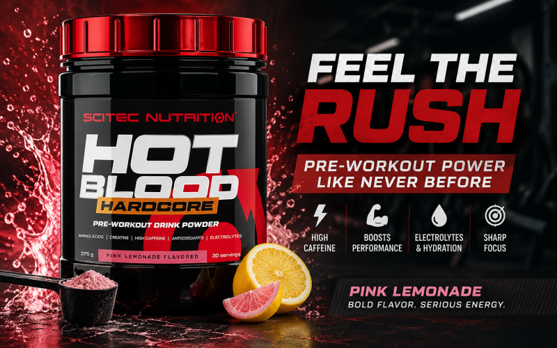 Scitec Nutrition Hot Blood Hardcore Pink Lemonade pre workout supplement review